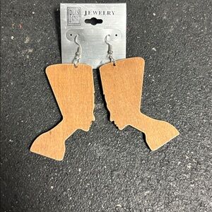 Plus One Brown Silhouette Earrings